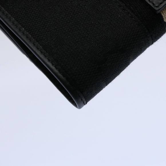 GUCCI GG Canvas Sherry Line Jackie Wallet Black White Auth 60081A - Picture 15 of 16